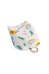 Babyjem Ahşap Di̇şli̇kli̇ Müslin Önlük Dino